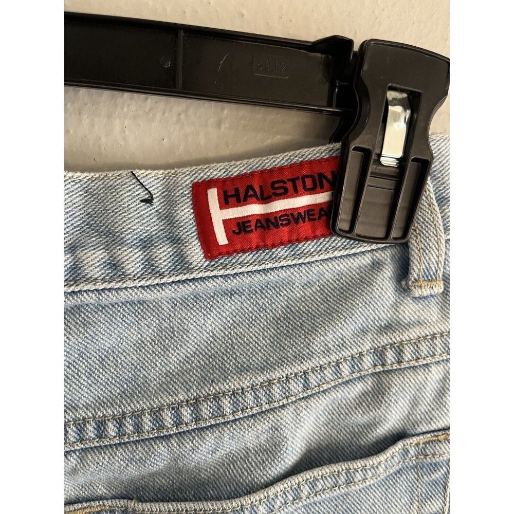 Halston Vintage High Waist Mom Denim Shorts Light Wash Size 6 - Picture 8 of 14